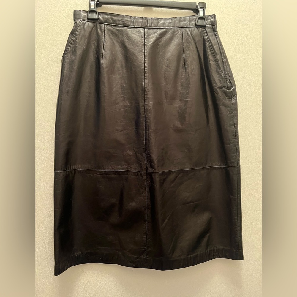 Pia Rucci Vintage 100% Leather Size 12 Pencil Y2K